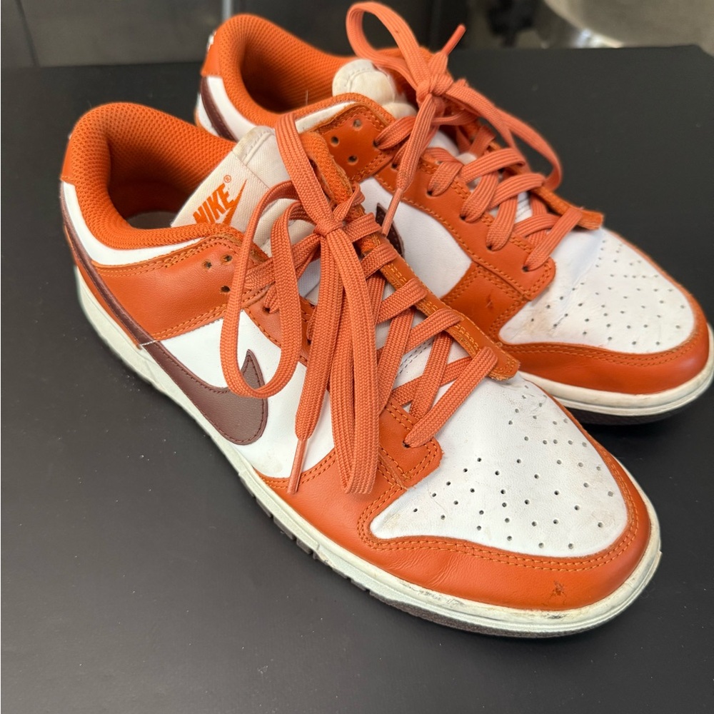 Women’s Nike Burnt Orange Dunks. Size 9.